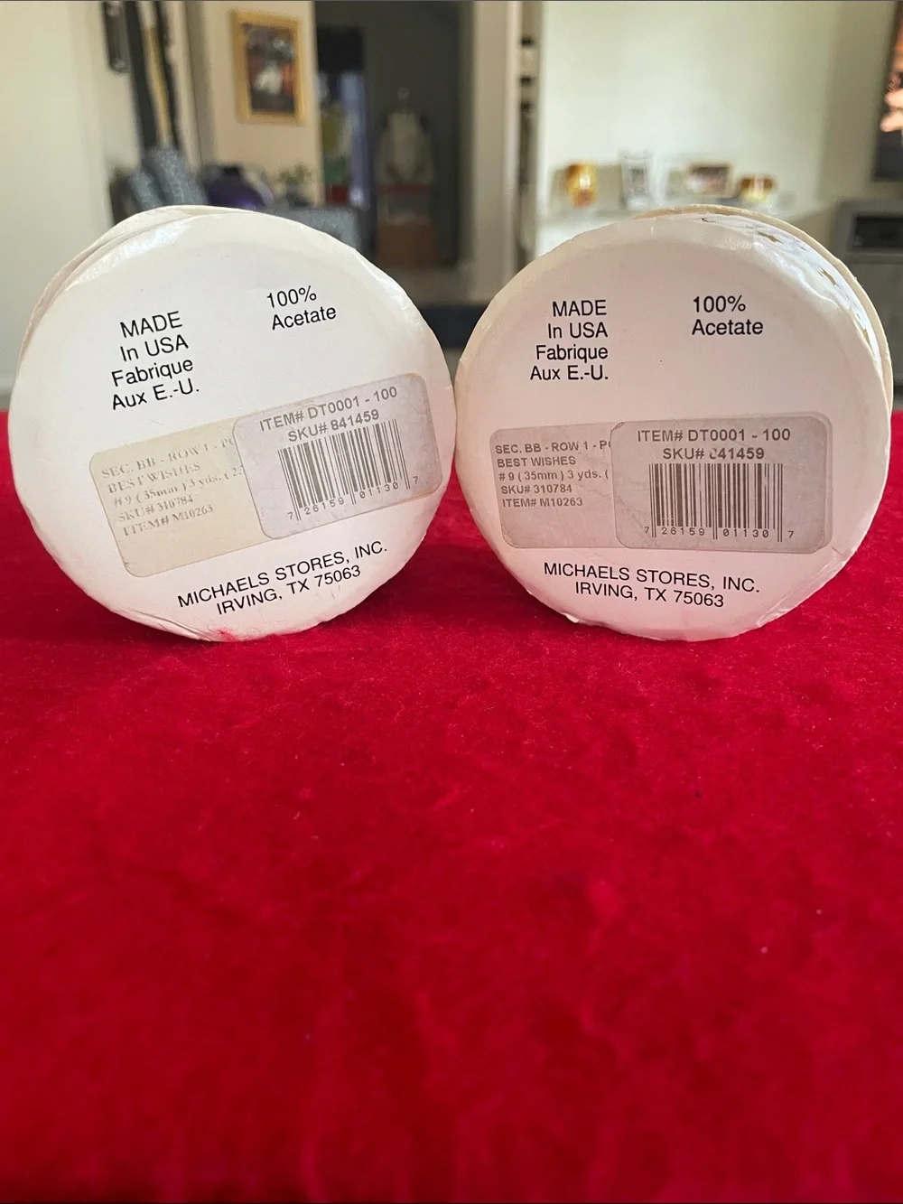 Lot of 2 Vintage Spools of Crafting Ribbon by BasicBasic